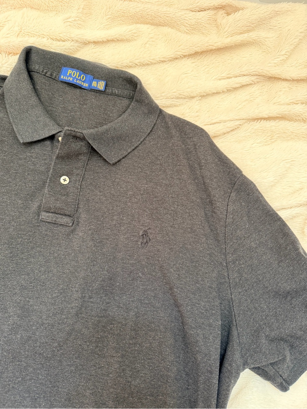 Polo Ralph Lauren short sleeve polo shirt men’s Sz XXL grey - Picture 4 of 5